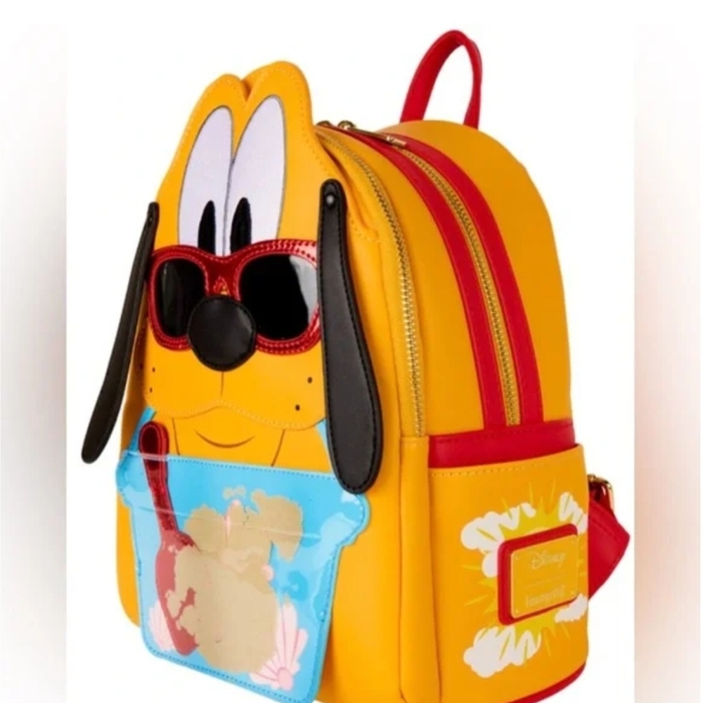 Loungefly Disney Yellow and Red Pluto Kids Backpack